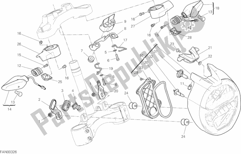 Todas las partes para Faro de Ducati Monster 821 Thailand 2020